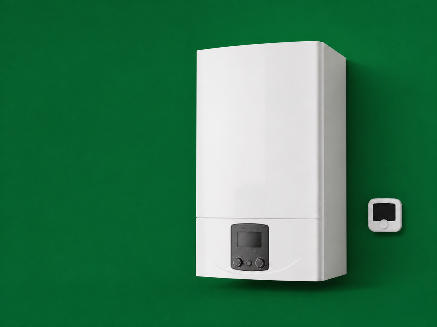 Modern wall-mounted boiler and smart heating control